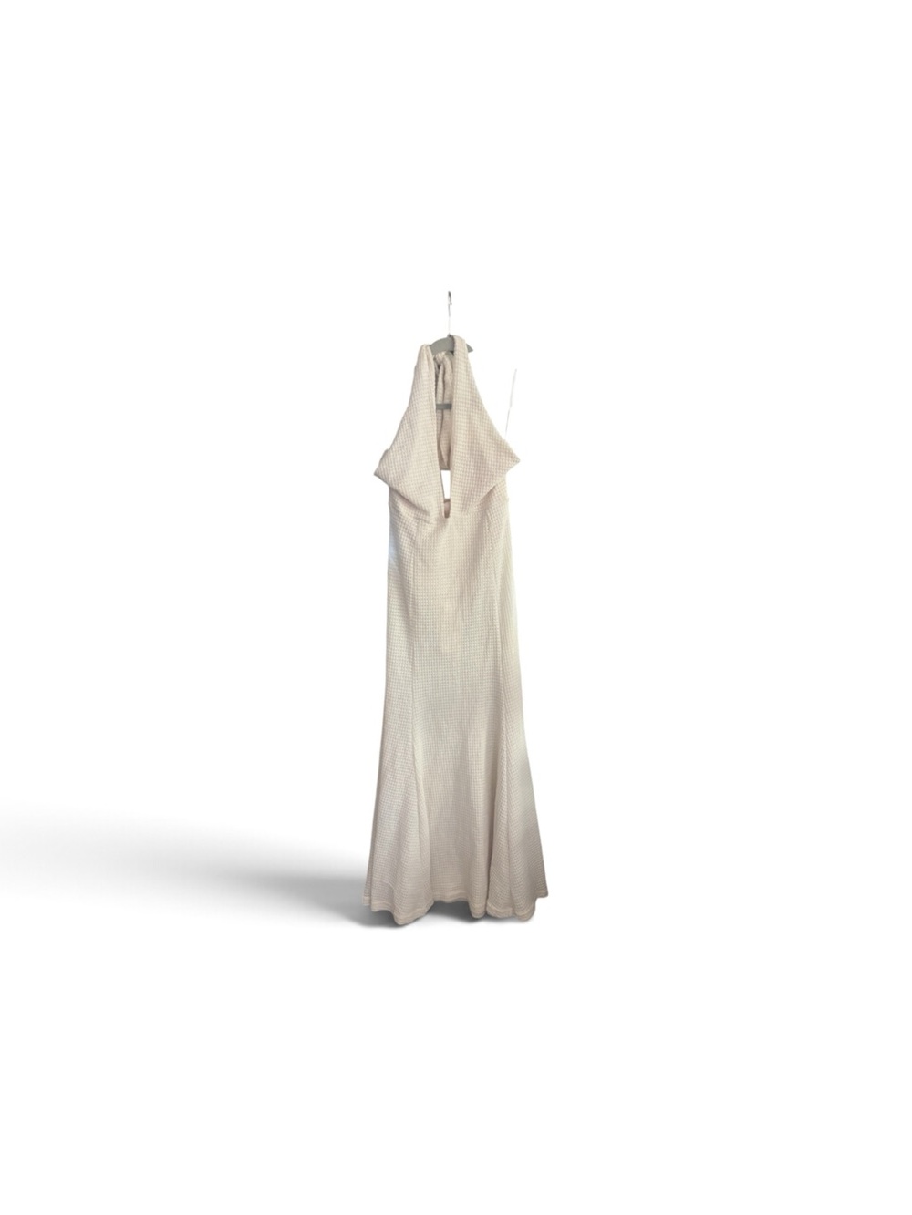 SHEIN Cream Halter Maxi Dress